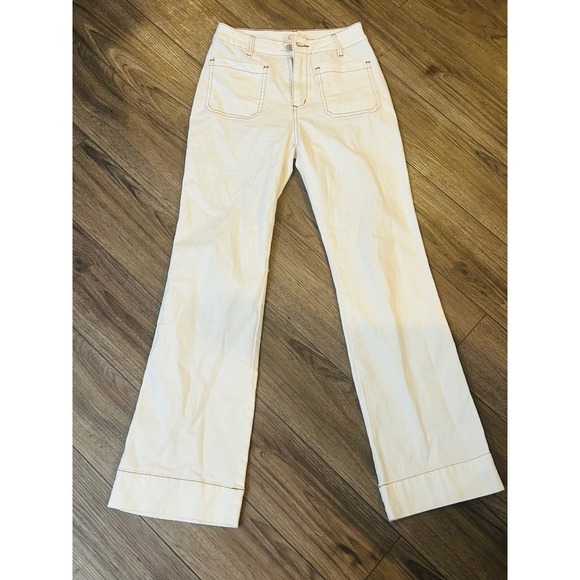 Elan Off-White Wide Leg Pants - Picture 1 of 6